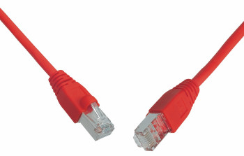 Patch kabel CAT5E SFTP PVC 10m červený snag-proof C5E-315RD-10MB